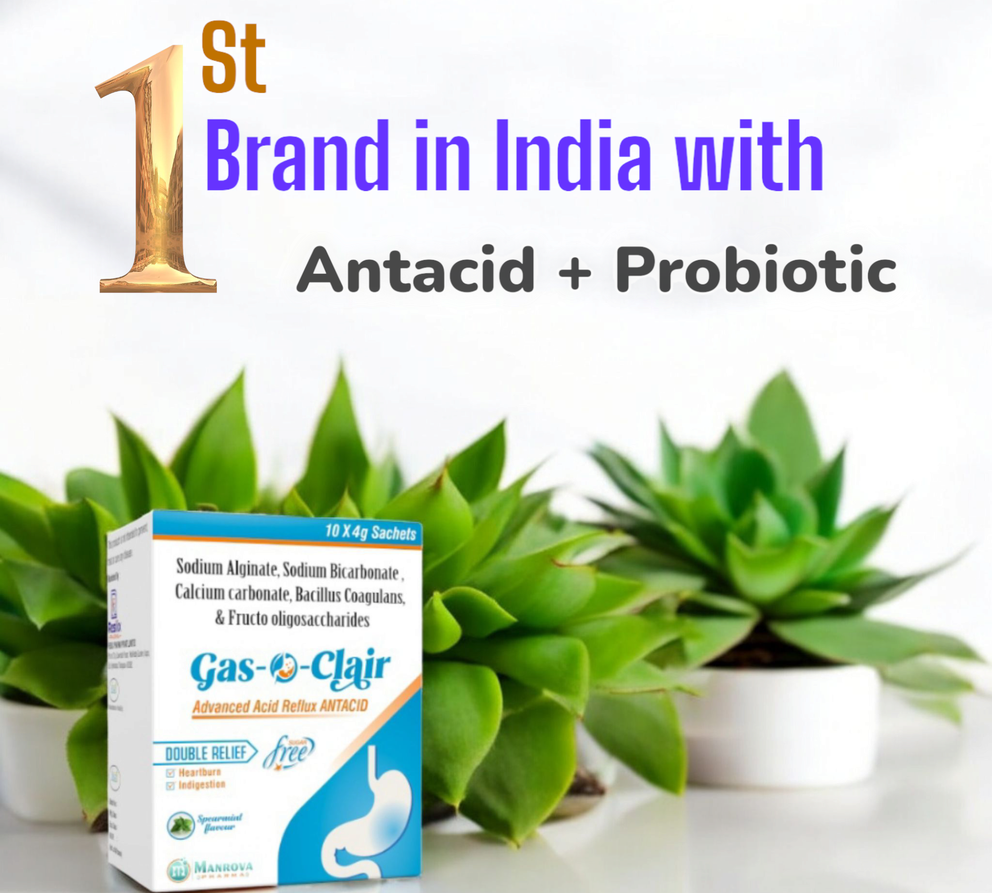 "GasoClair: Double Relief For Heart Burn and Indigestion"
